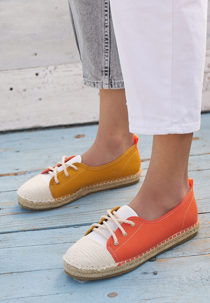 Oranžové dámské espadrilky Doria
