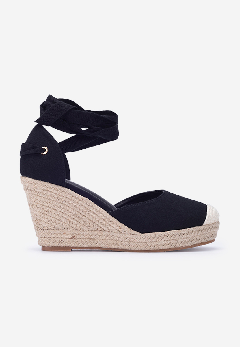 Černé sandály espadrilky Vilena