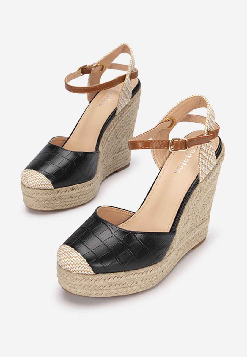 Černé sandály espadrilky Benisa V2