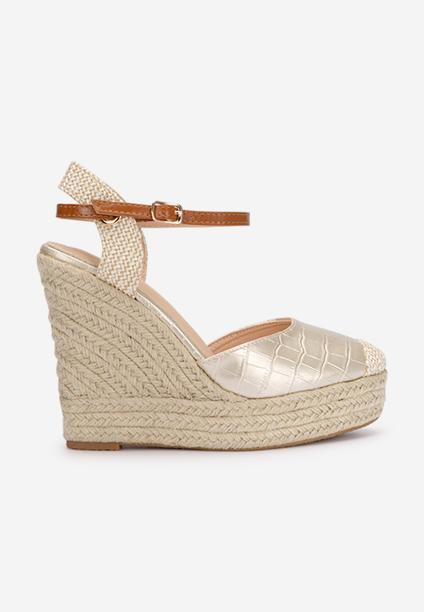 Zlaté sandály espadrilky Benisa V2