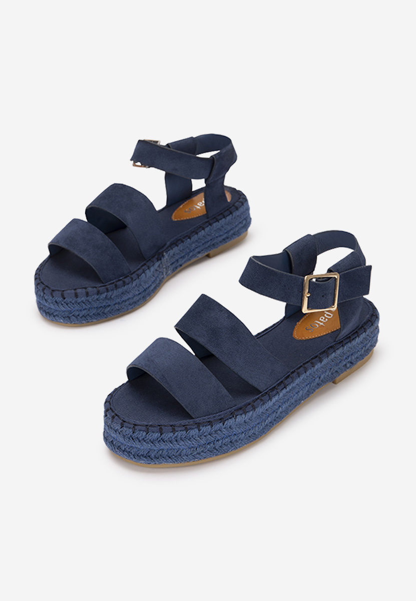 Modré sandály na platformě Coraline