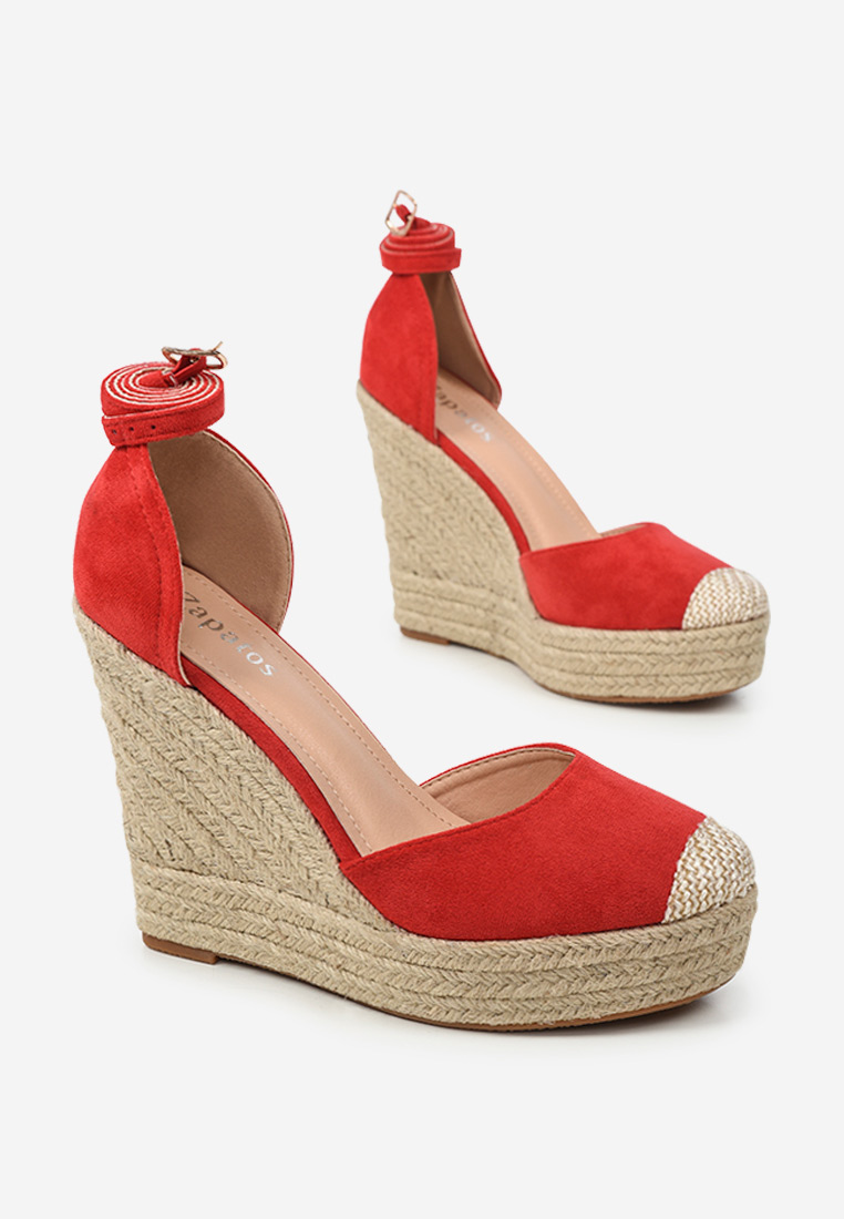 Červené sandály espadrilky Saniza