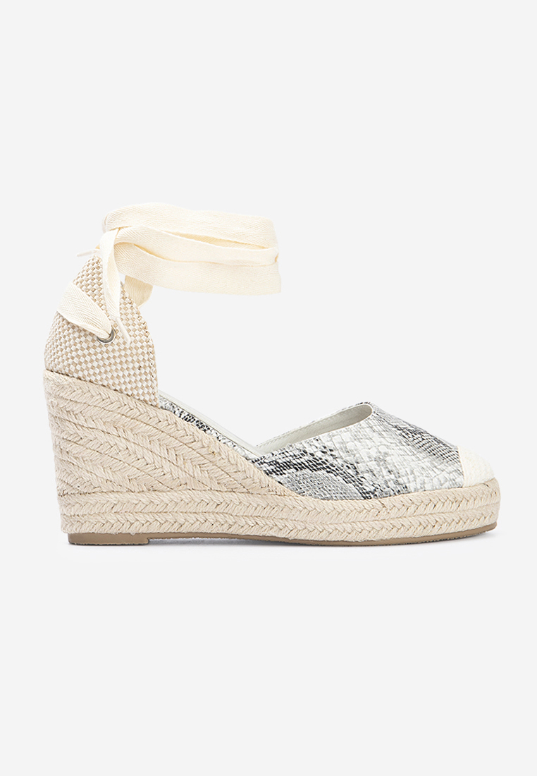 Šedé sandály espadrilky Vilena