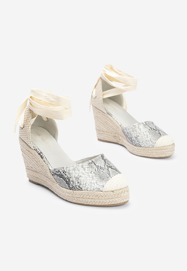 Šedé sandály espadrilky Vilena