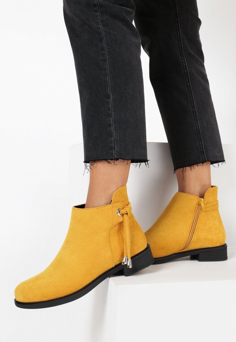 Žlutá dámské kotníkové boty Dezara