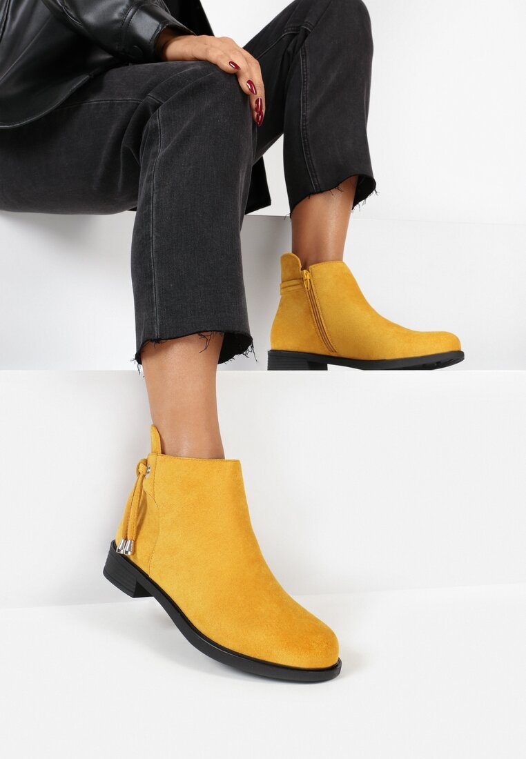 Žlutá dámské kotníkové boty Dezara