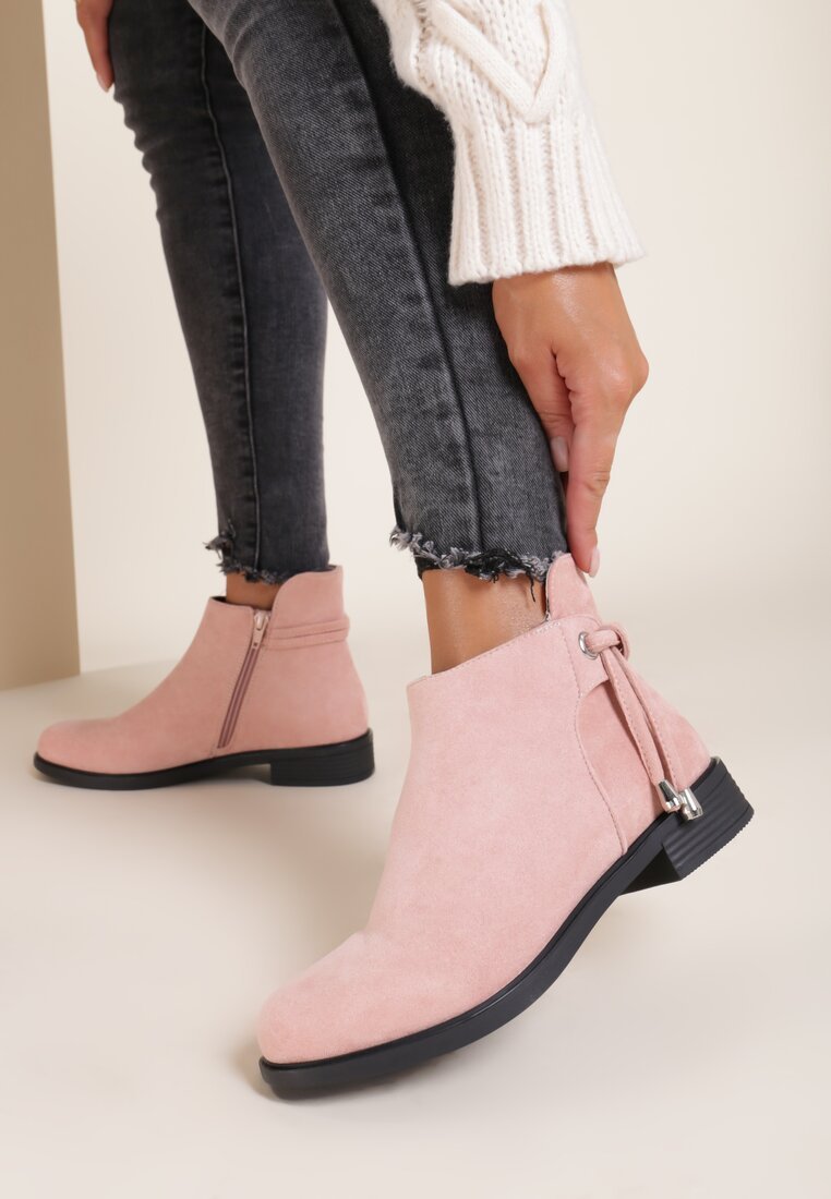 Ružové dámské kotníkové boty Dezara