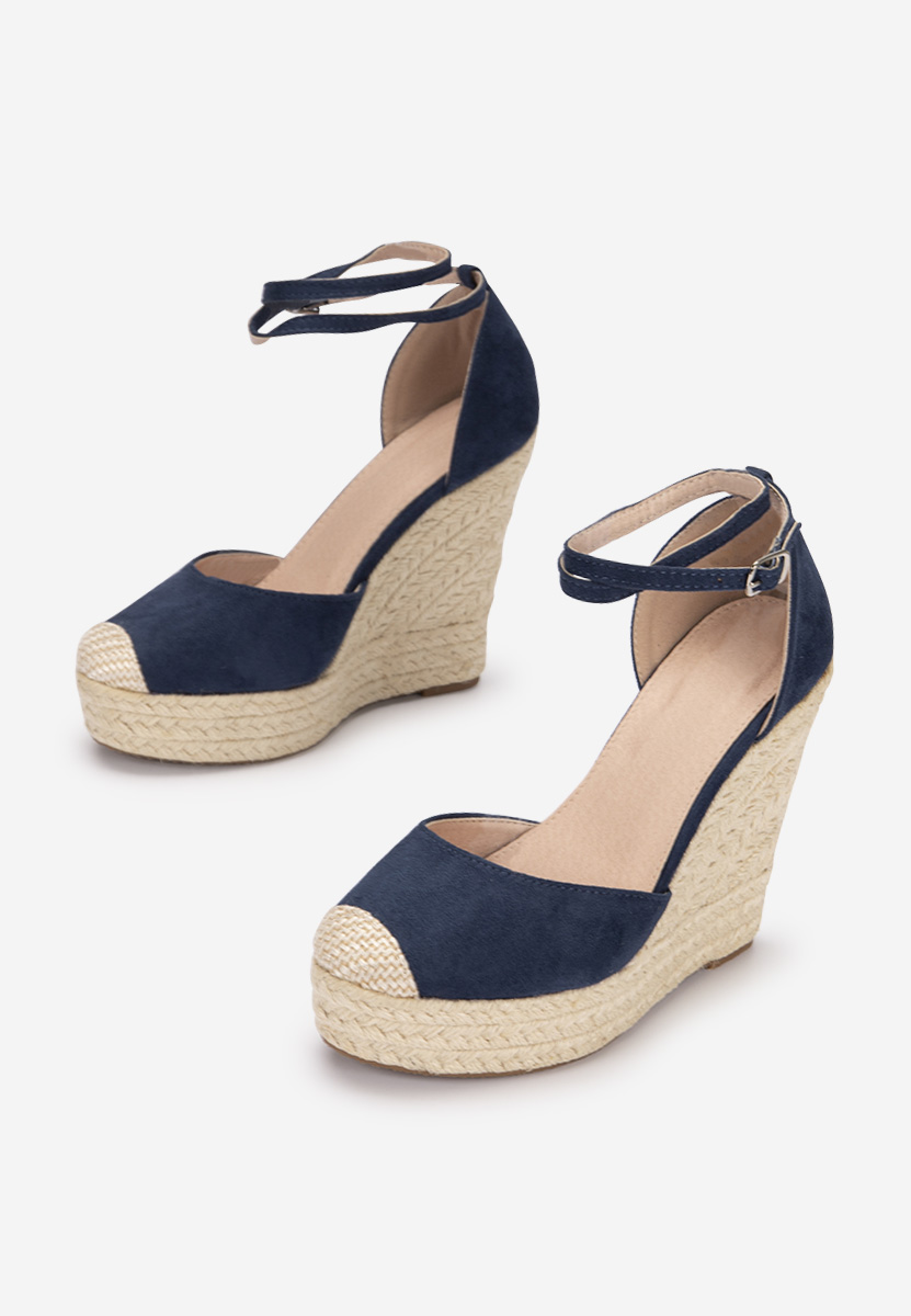 Tmavě modré sandály espadrilky Saniza