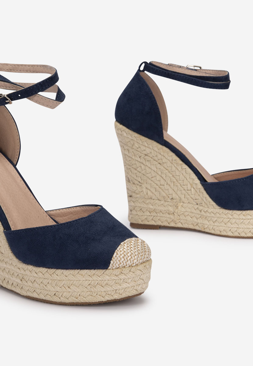 Tmavě modré sandály espadrilky Saniza
