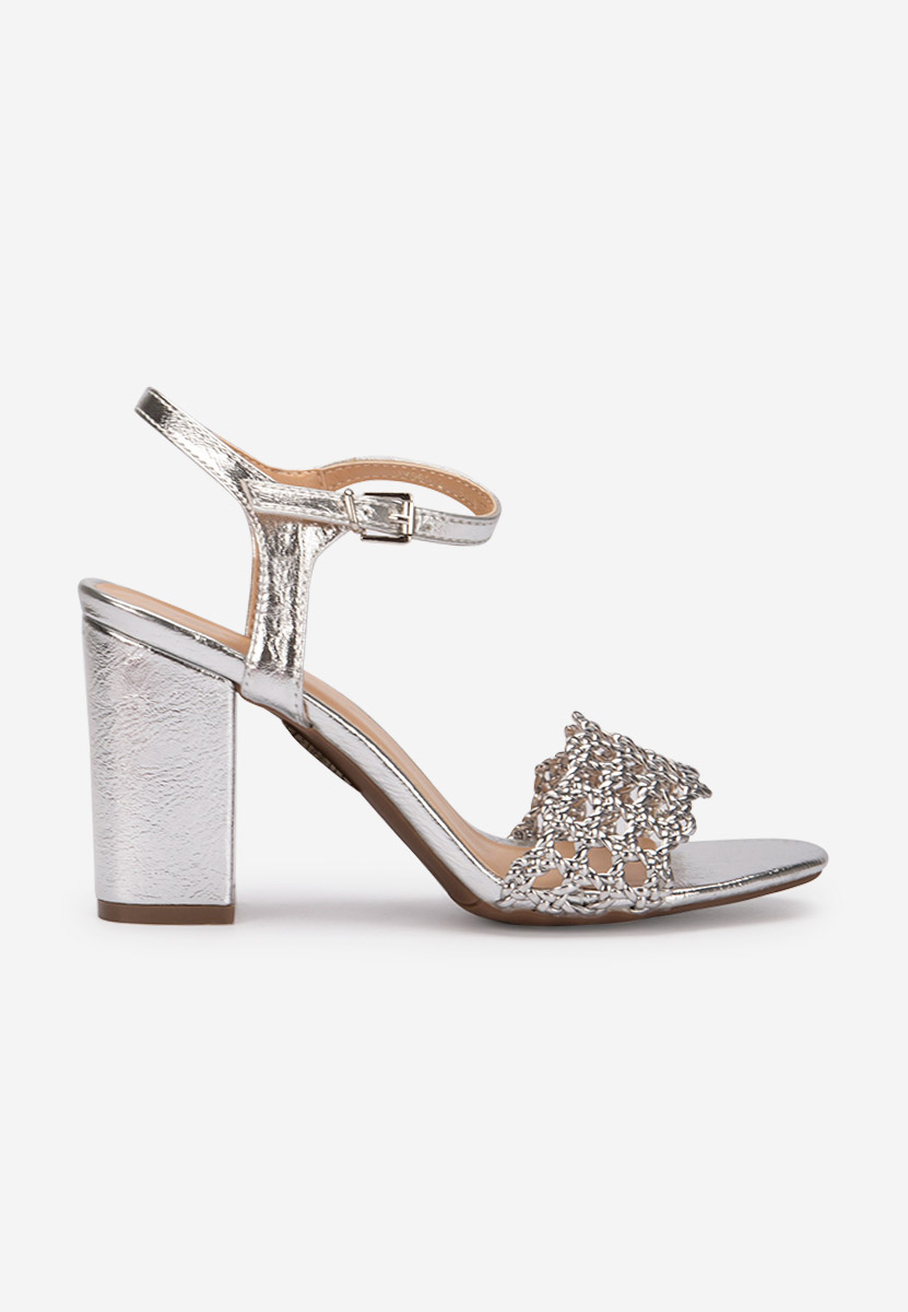 Stribrné elegantní dámské sandály Keys V2