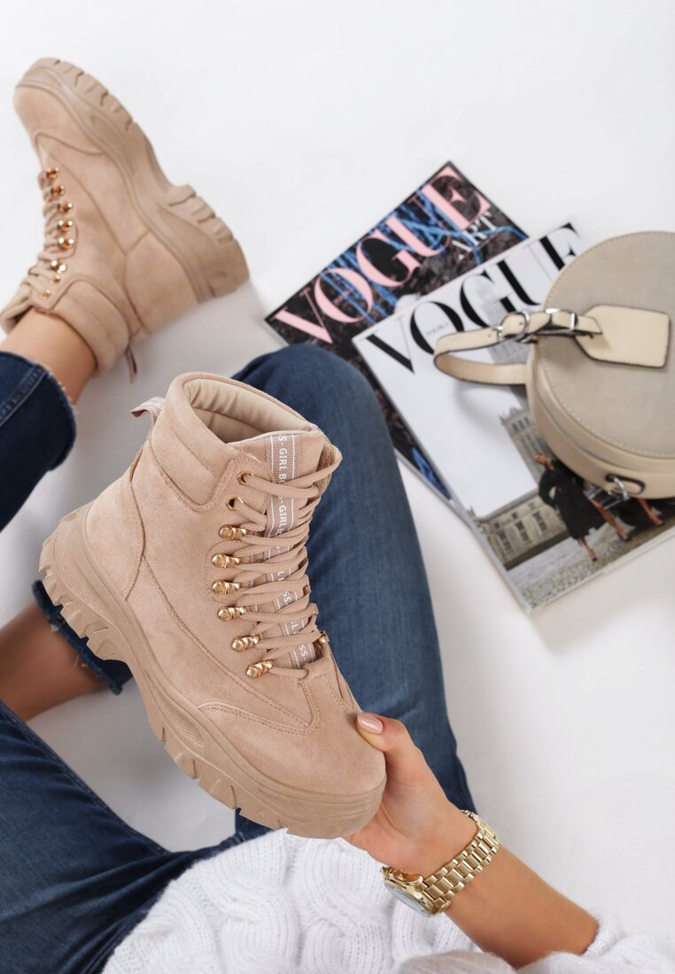 Béžové kotníkové tenisky Onisa