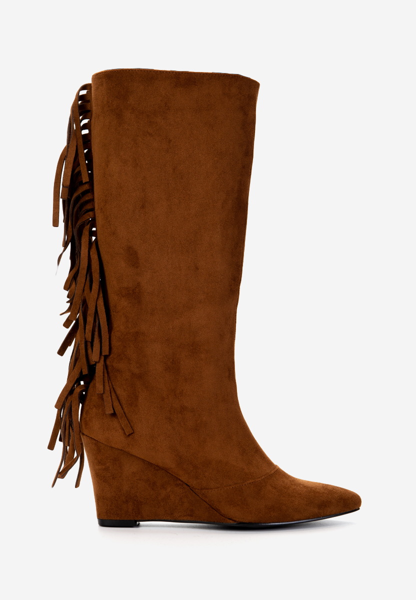 Camelové dámské kozačky Milania