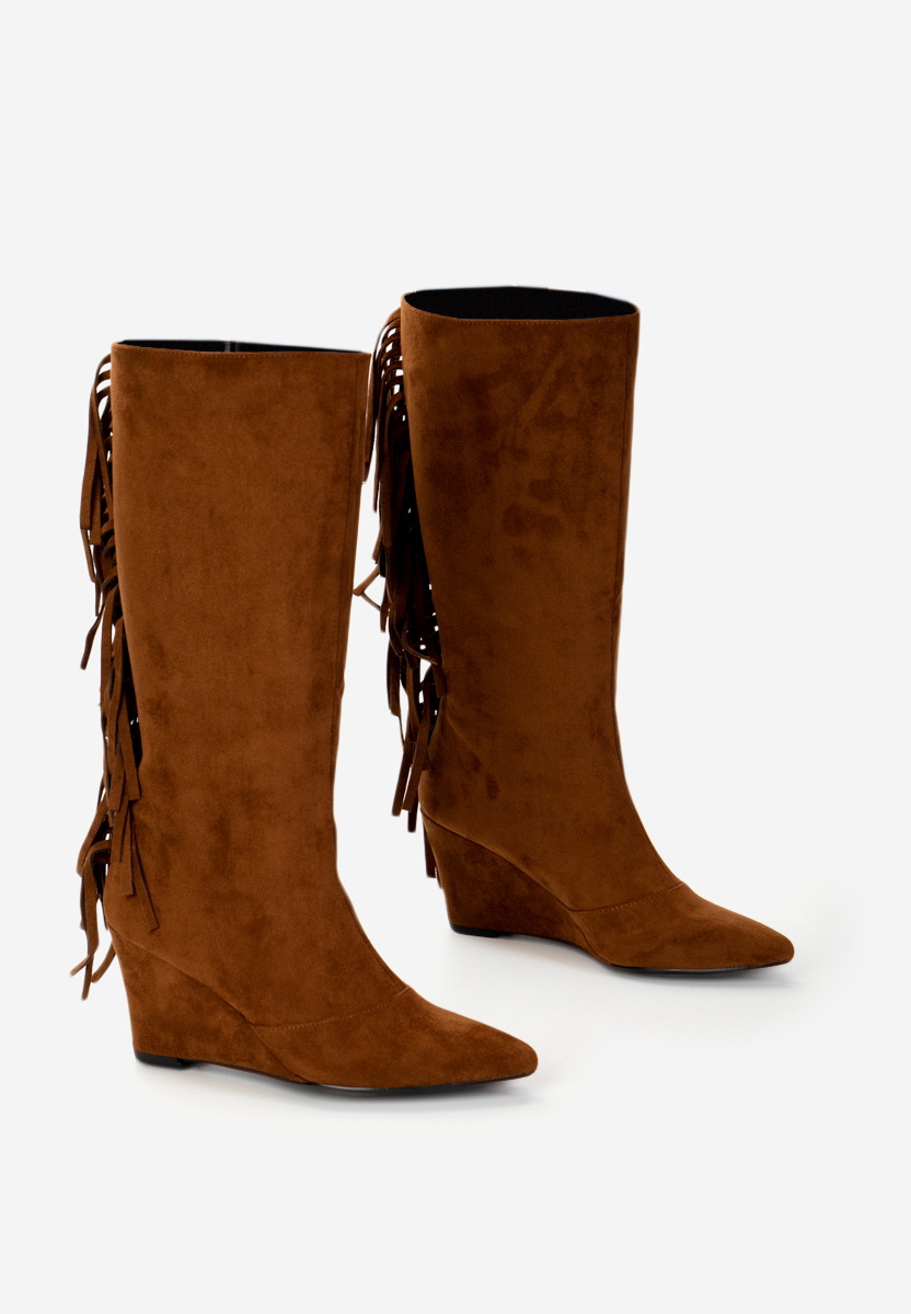 Camelové dámské kozačky Milania