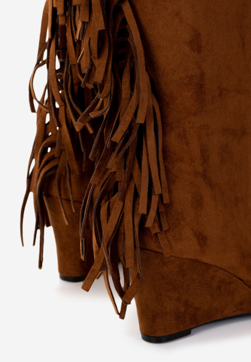 Camelové dámské kozačky Milania