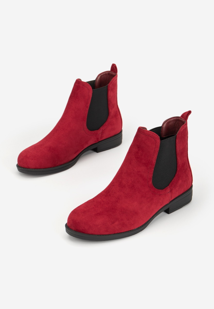 Červené dámské chelsea boty Zelmira