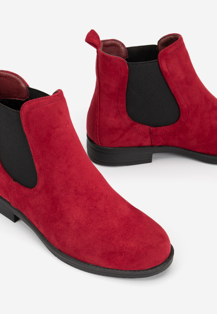 Červené dámské chelsea boty Zelmira