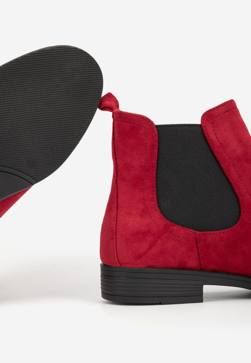 Červené dámské chelsea boty Zelmira