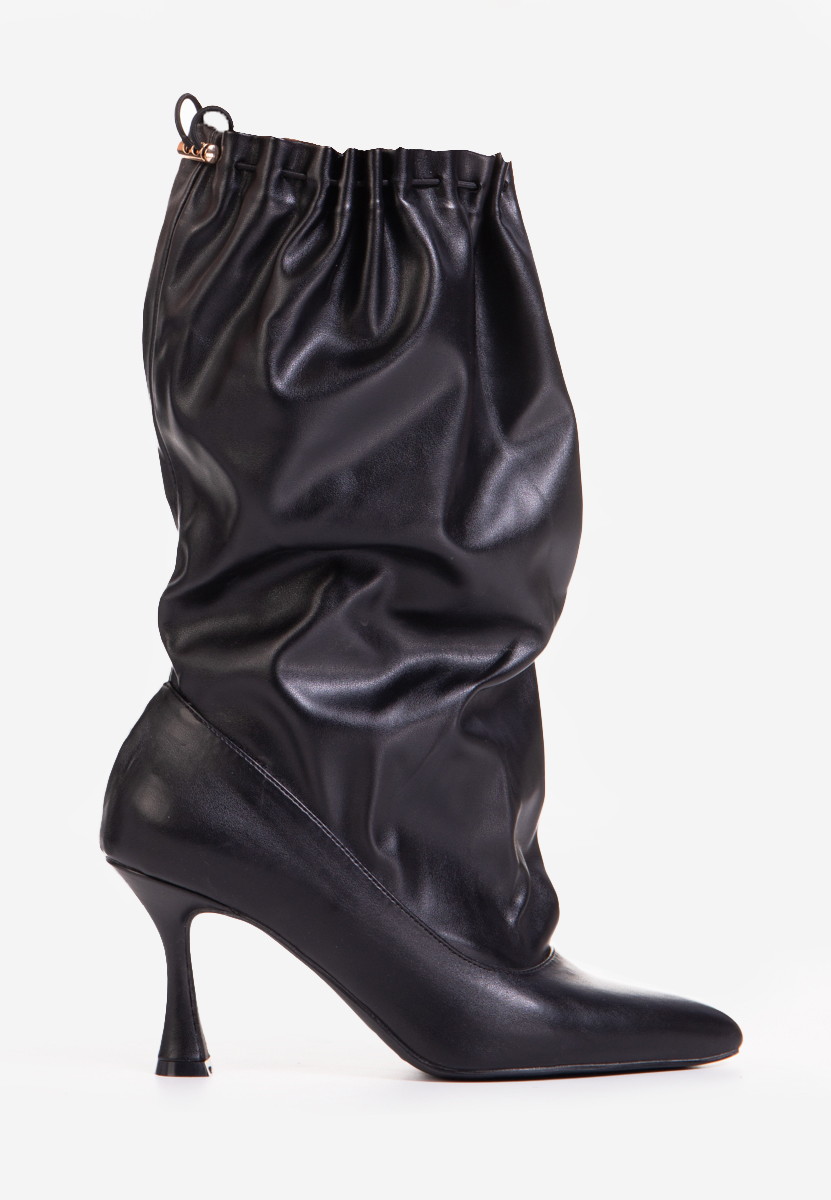 černé kozačky na podpatku Extremity