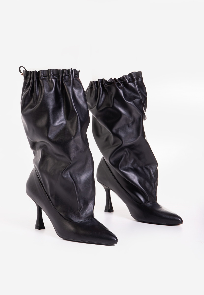 černé kozačky na podpatku Extremity