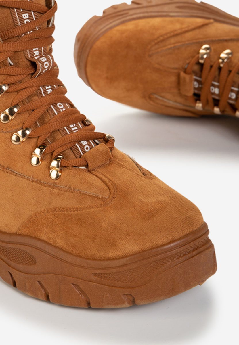 Camelové kotníkové boty Onisa