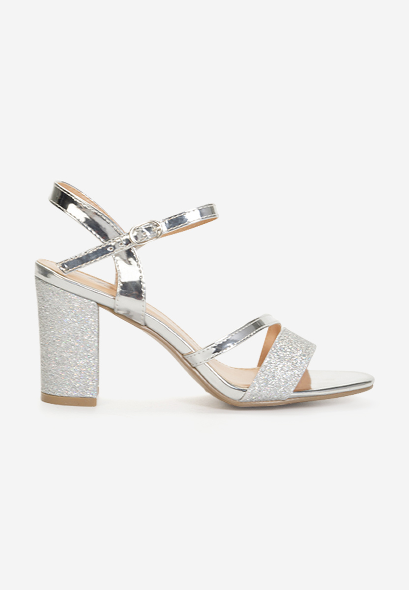 Stribrné elegantní dámské sandály Alonza