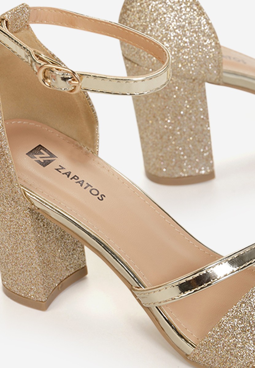 Zlaté elegantní dámské sandály Malena V2