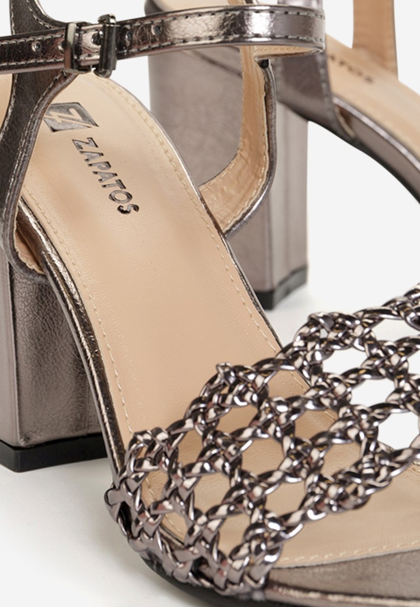 Stribrné elegantní dámské sandály Keys