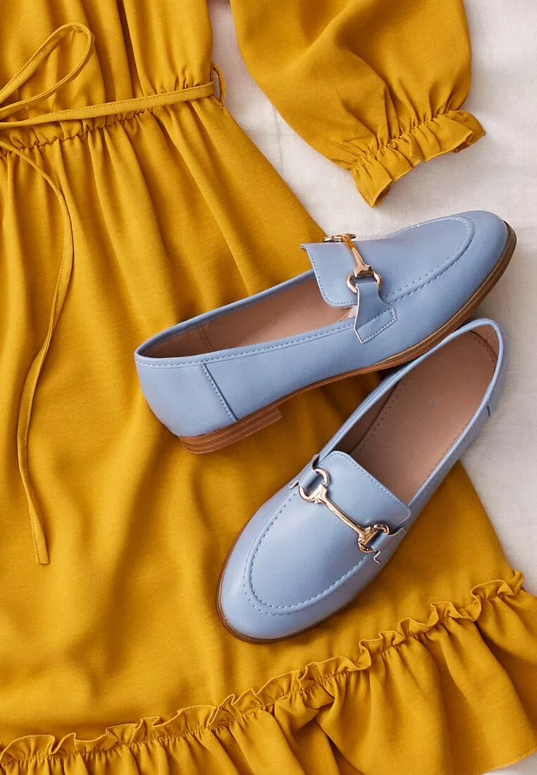 Svetlě modré dámské mokasíny Casica