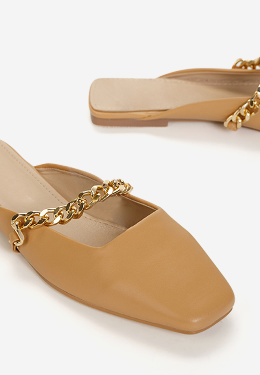 Hnedé dámské dřeváky Jaina