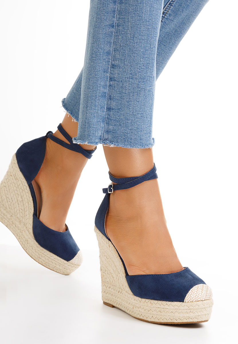 Tmavě modré sandály espadrilky Saniza
