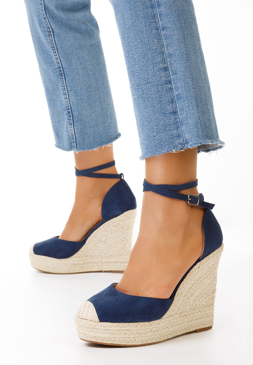 Tmavě modré sandály espadrilky Saniza