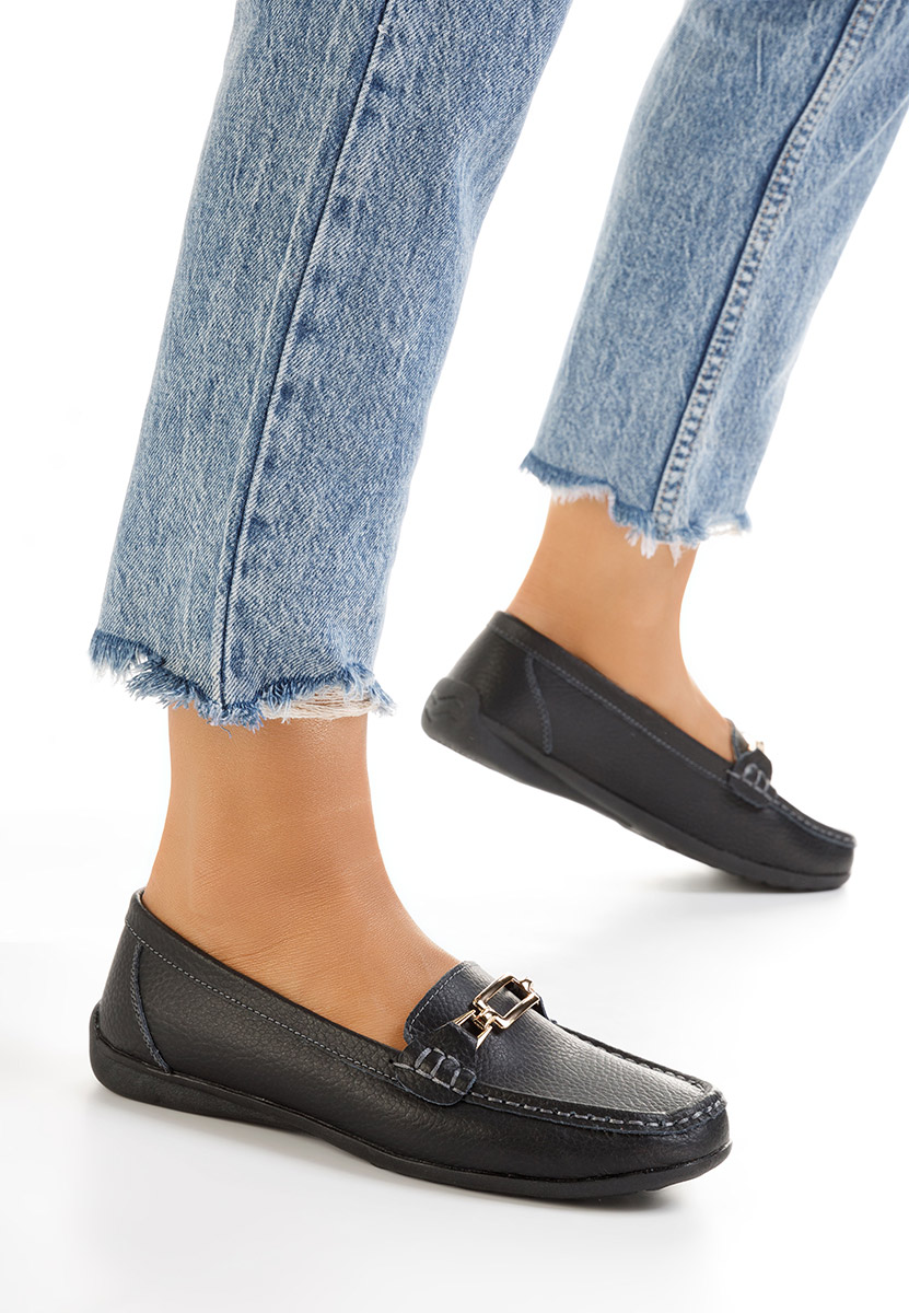 Černé dámské kožené mokasíny Celetina