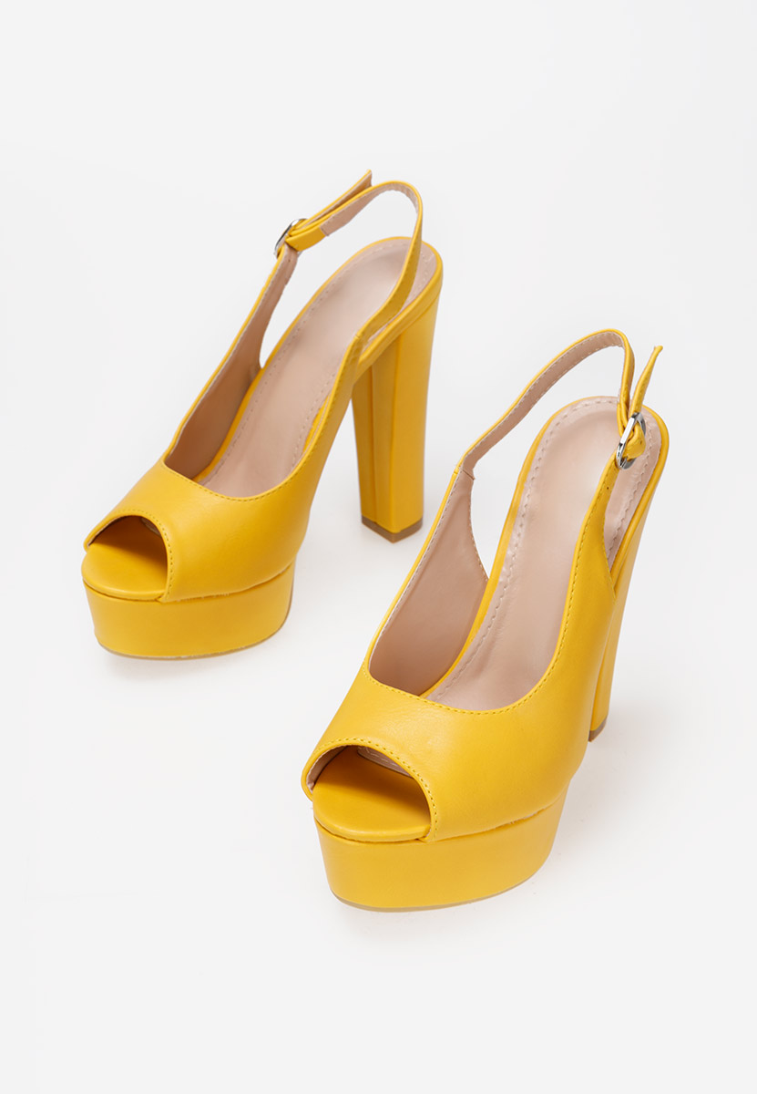 Žlutá sandály na podpatku Arabia V2