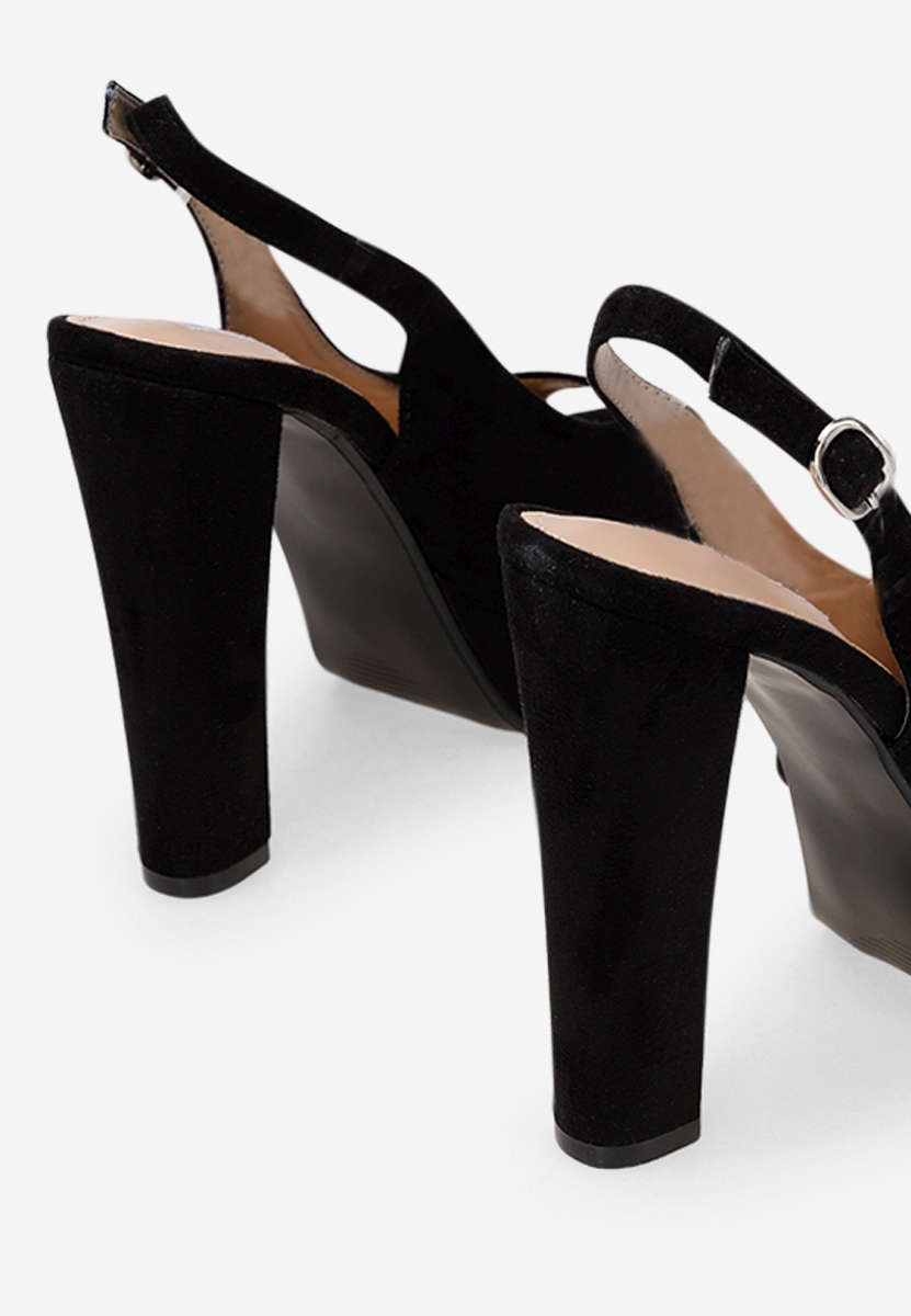 Černé sandály na vysokém podpatku Arabia