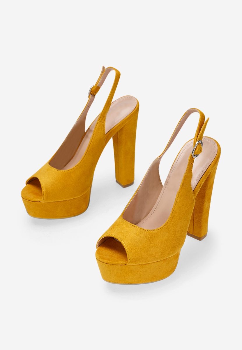 Žlutá sandály na podpatku Arabia V1
