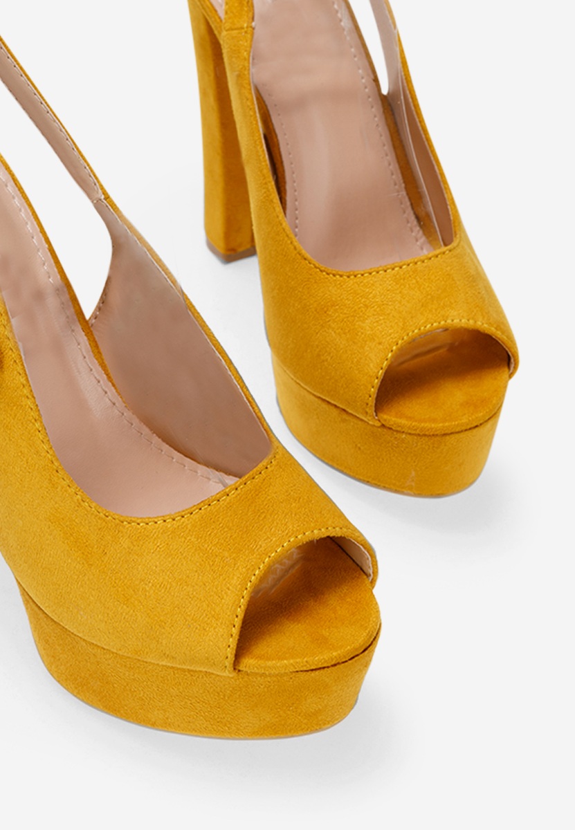 Žlutá sandály na podpatku Arabia V1