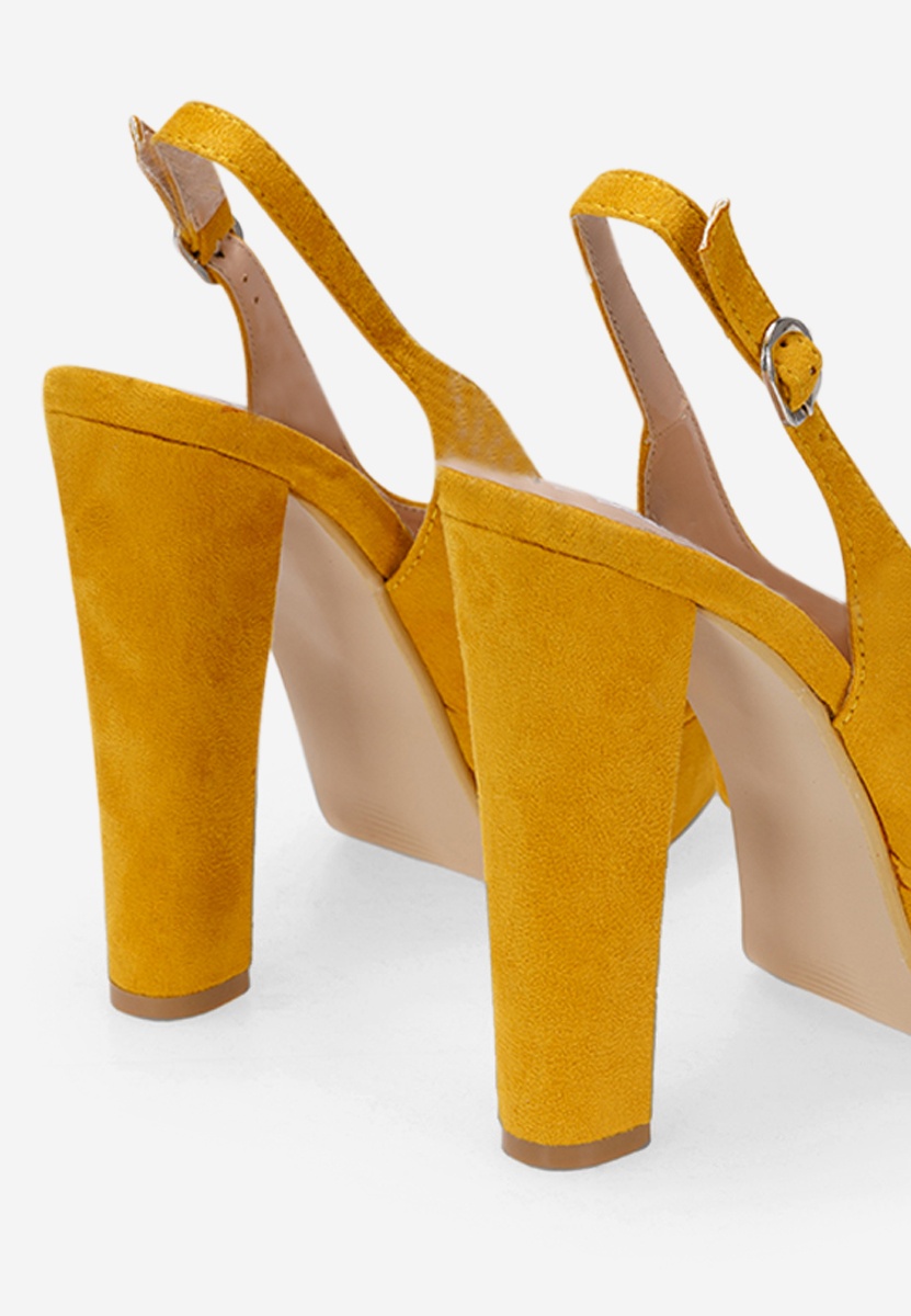 Žlutá sandály na podpatku Arabia V1