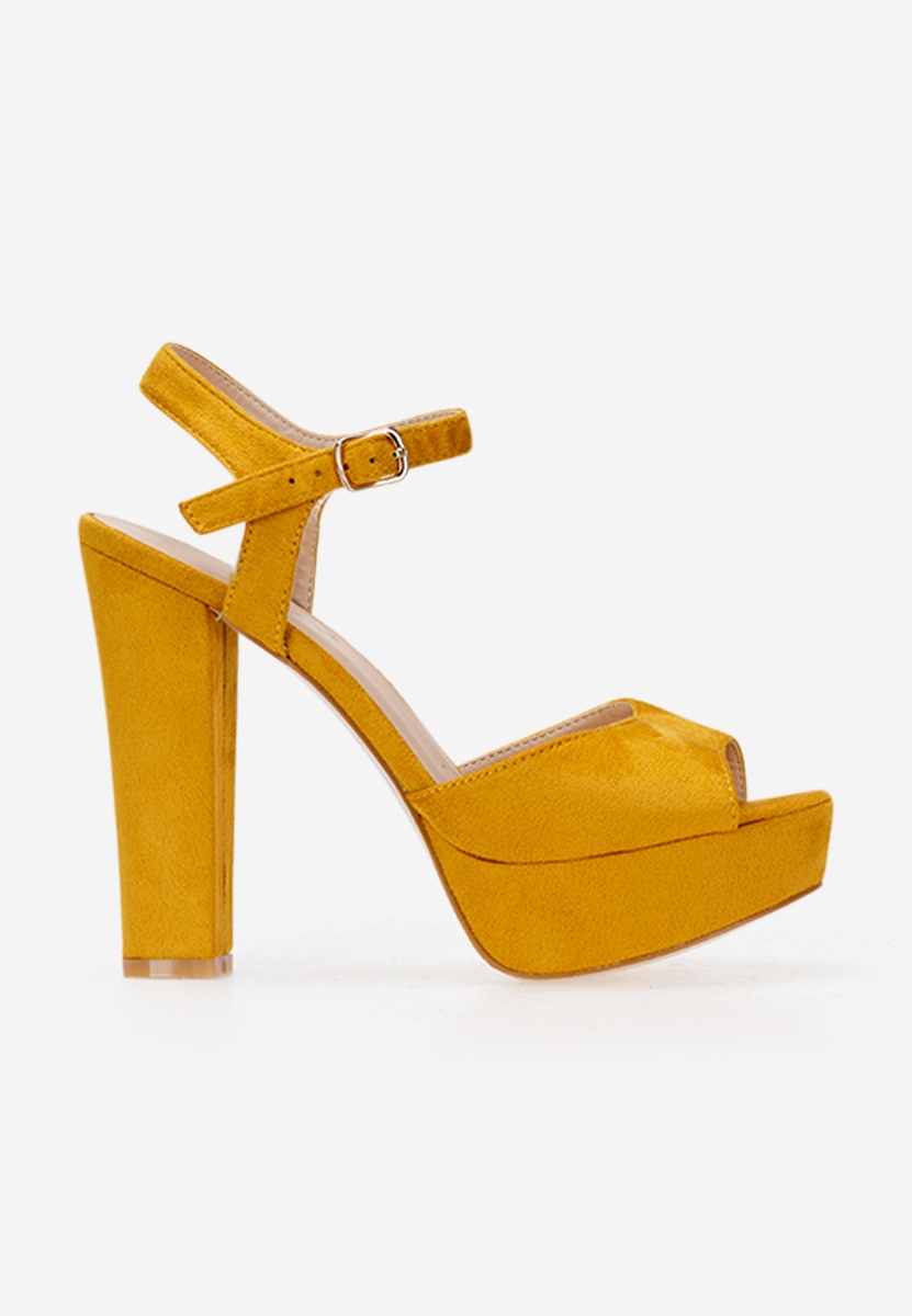 Žlutá sandály na podpatku Anadia
