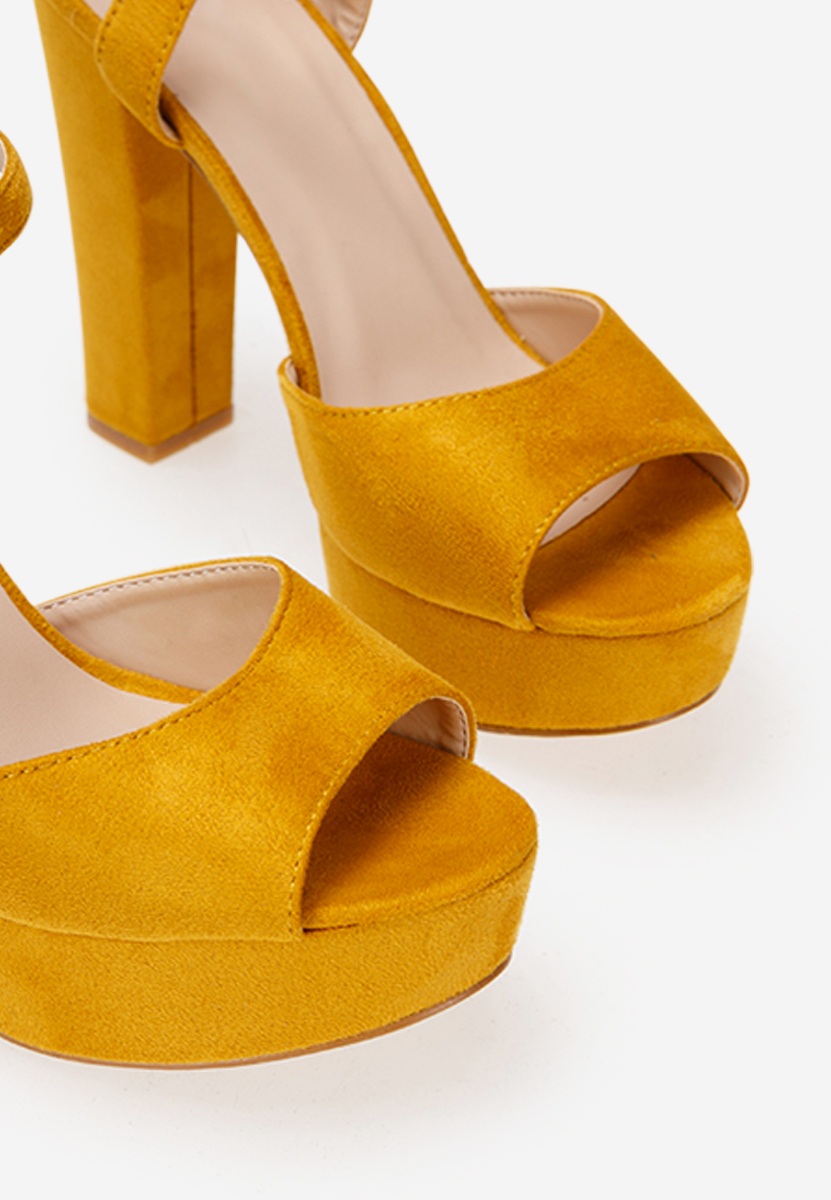 Žlutá sandály na podpatku Anadia