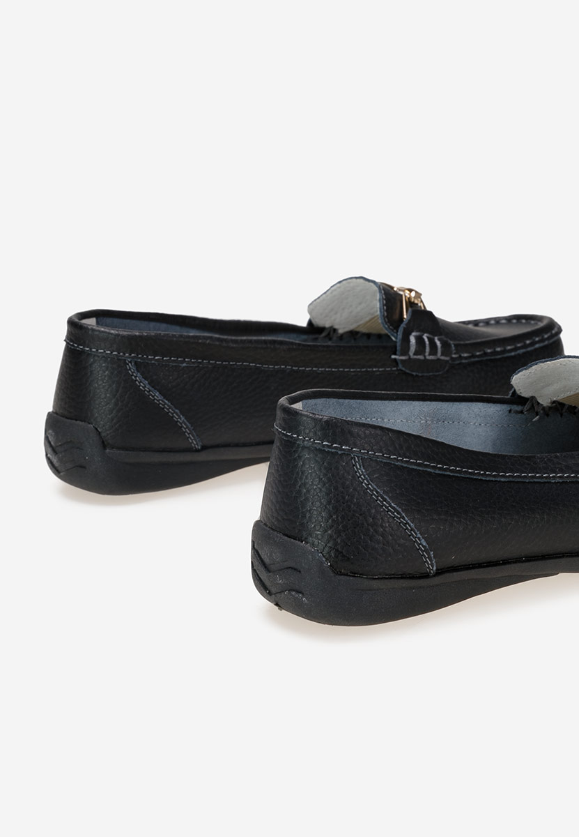 Černé dámské kožené mokasíny Celetina