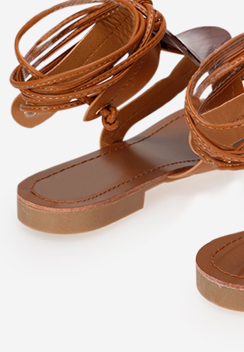 Hnedé dámské vycházkové sandál Lieda