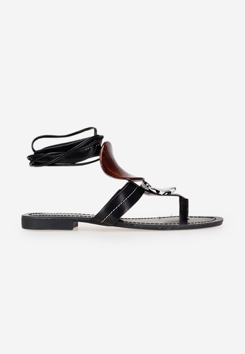 černé dámské vycházkové sandál Lieda