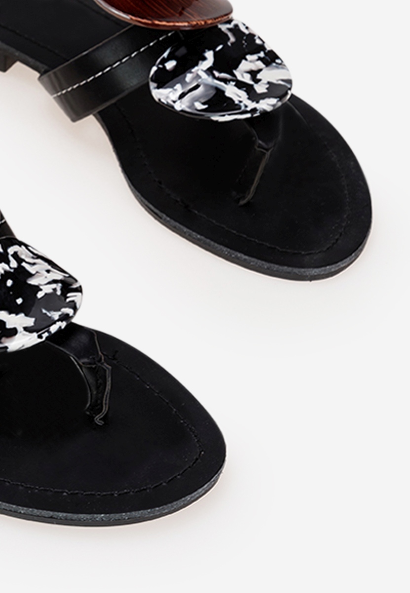 černé dámské vycházkové sandál Lieda