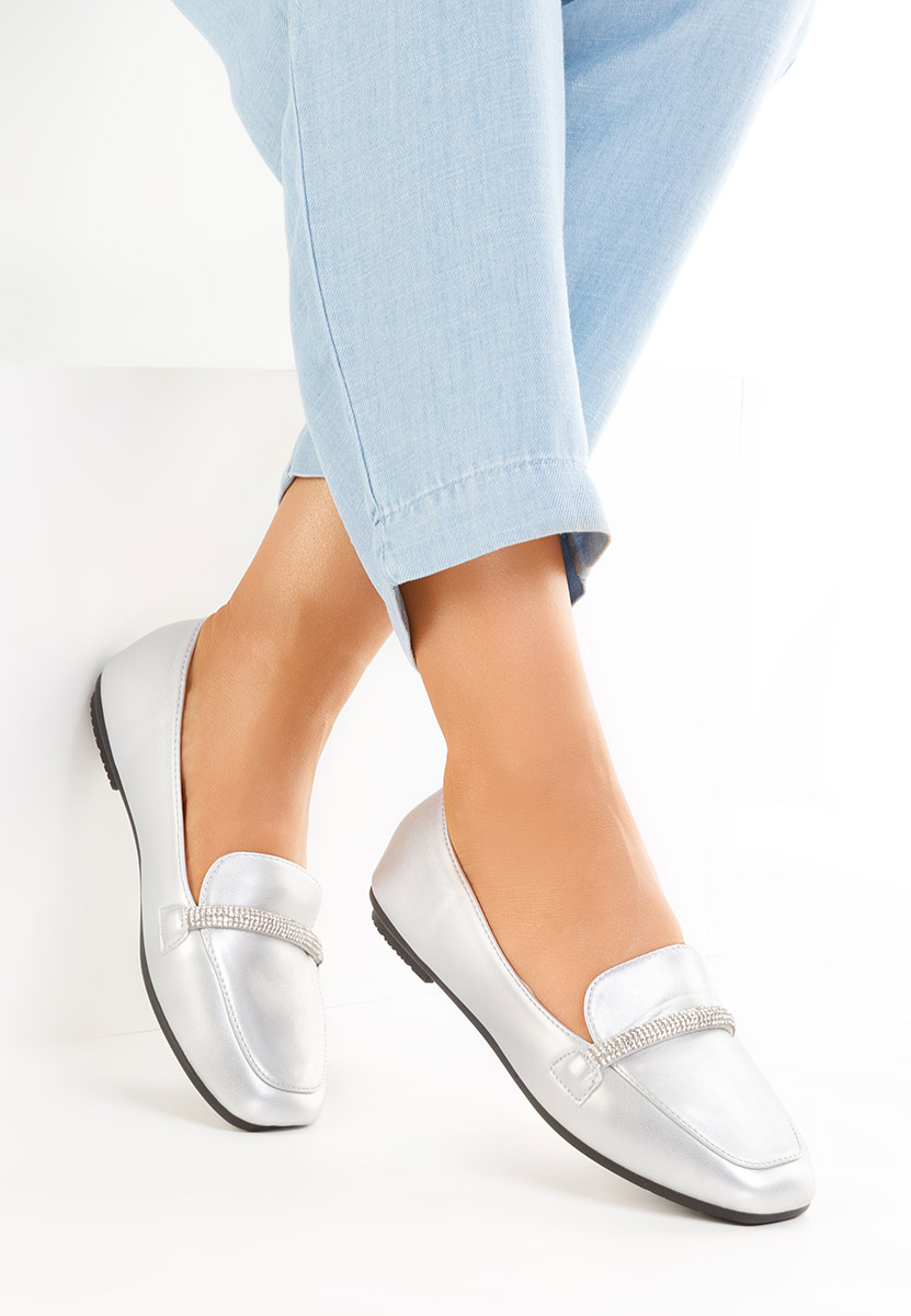 Stribrné mokasíny dámské Carre