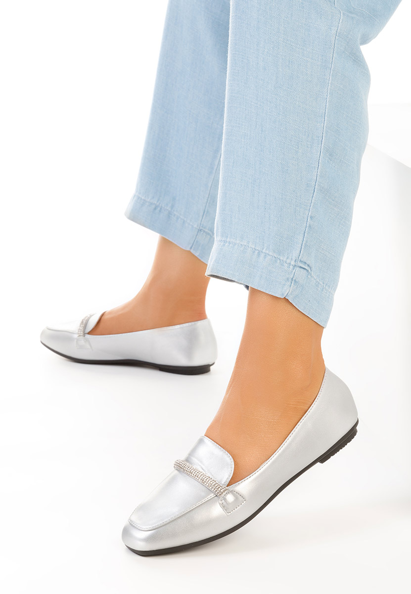 Stribrné mokasíny dámské Carre