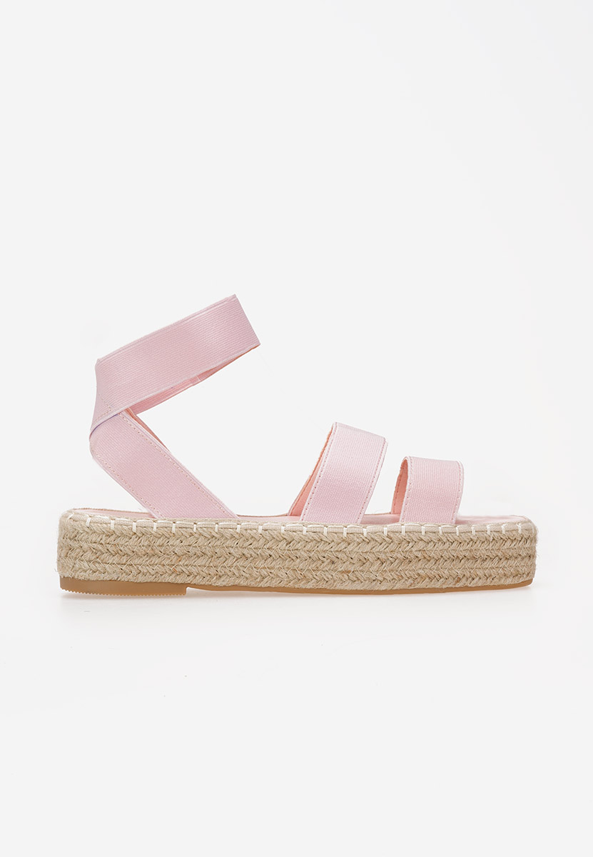 Ružové sandály espadrilky Clarena