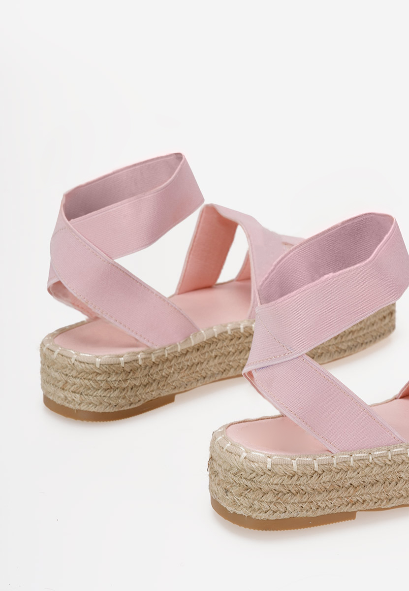 Ružové sandály espadrilky Clarena