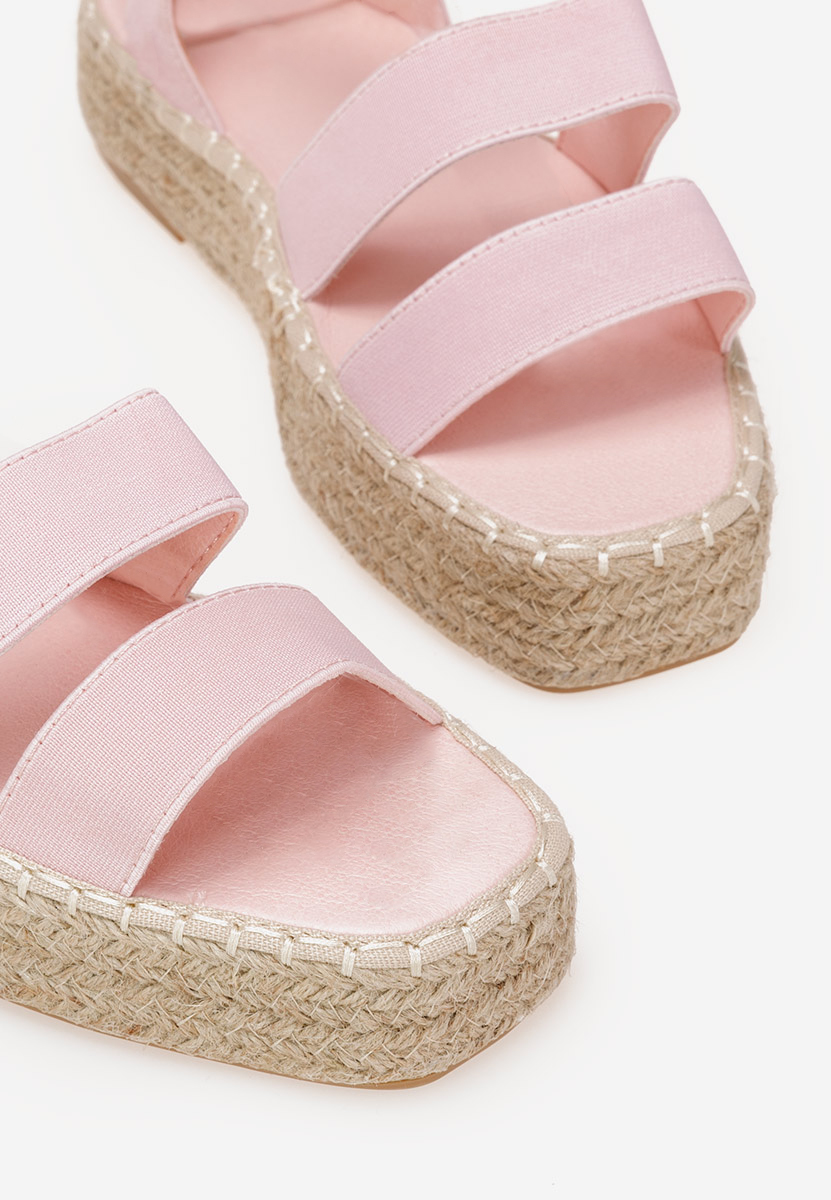 Ružové sandály espadrilky Clarena