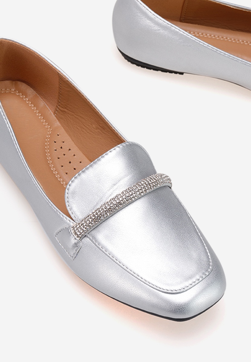 Stribrné mokasíny dámské Carre
