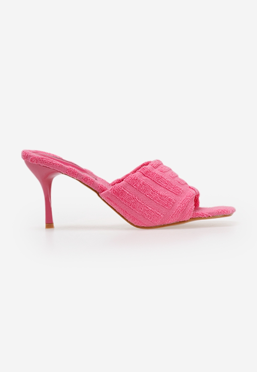 Fuchsiové pantofle na podpatku Mirora V2